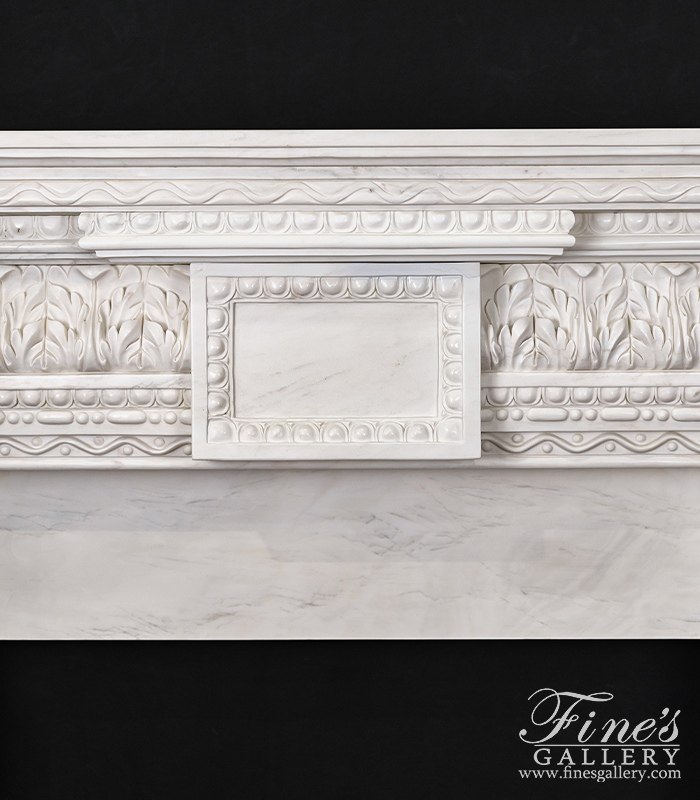 Marble Fireplaces  - Classic Neoclassical Statuary Mantel  - MFP-1988